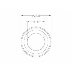 ADG-22M (1.6), Zaślepka/Przepust gumowy z membraną,Otwór 22mm,Opak.100szt