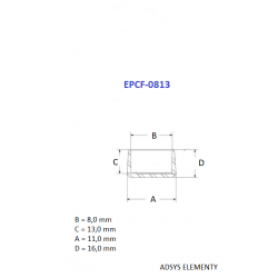 EPCF-0813,Stopki,kapturki,nasadki,zaślepki na pręty 8 mm, Opak. 250szt