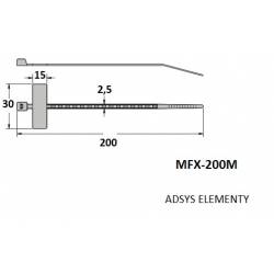 MFX-200M(30x15),Tabliczki opisowe 30x15 plastikowe z opaską zaciskową 200x2.5 Opak.100szt.