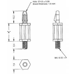 MSCBS-M4-10-01,Dystanse  plastikowe M4 x 15,9mm, Opak.500szt
