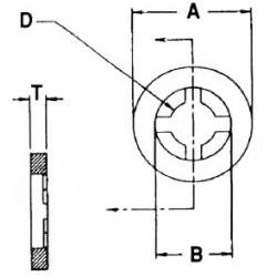 WSR-M12-1.6 (26.2),Podkładki plastikowe zabezpieczające śruby M12, Grubość 1.6mm,Opak.500szt